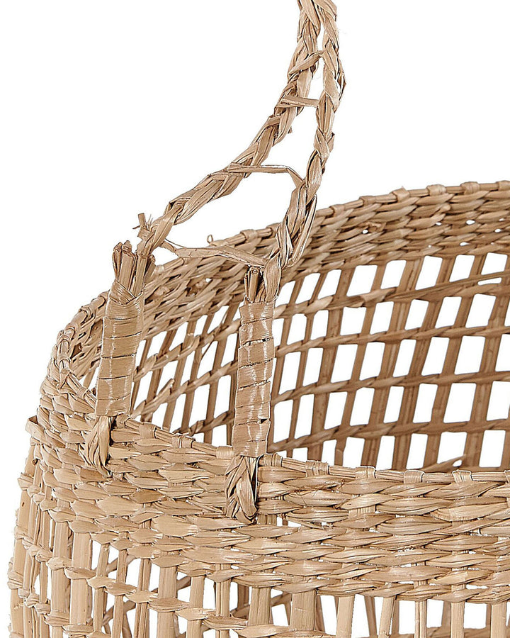 Set of 3 Seagrass Baskets Natural Arapaima