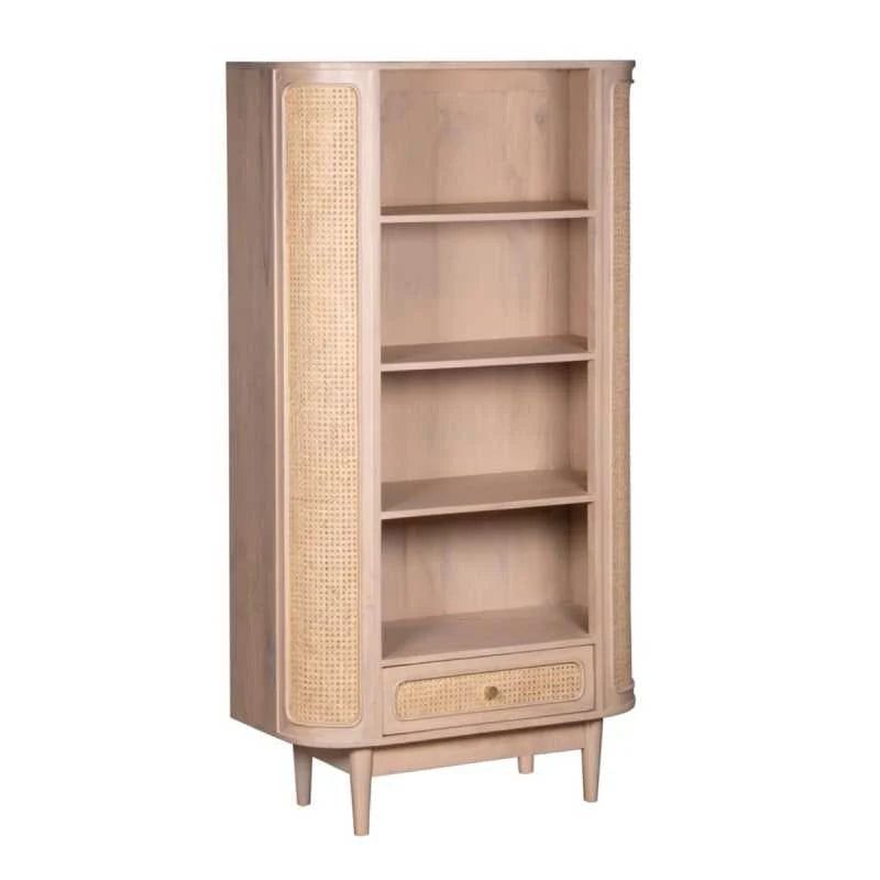 Valencia Cane & Mango Wood Bookcase