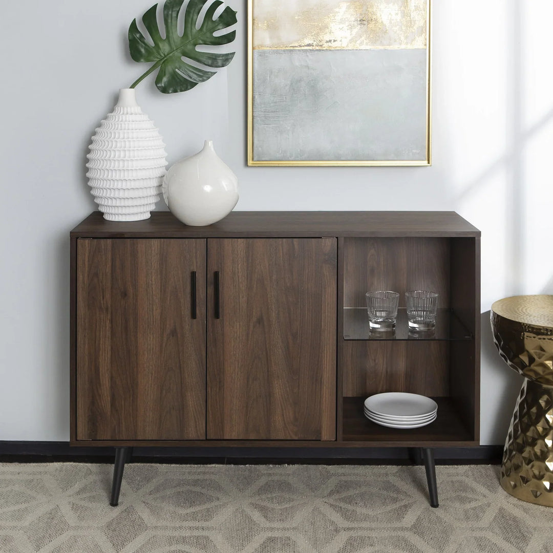 2 Door Sideboard Dark Walnut Caringorm