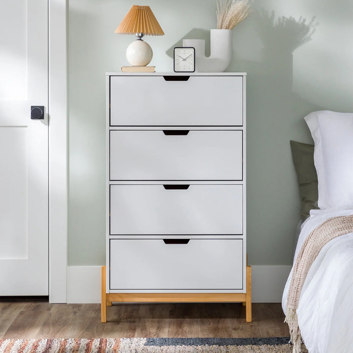 4 Drawer Minimalist Chest White Scandi