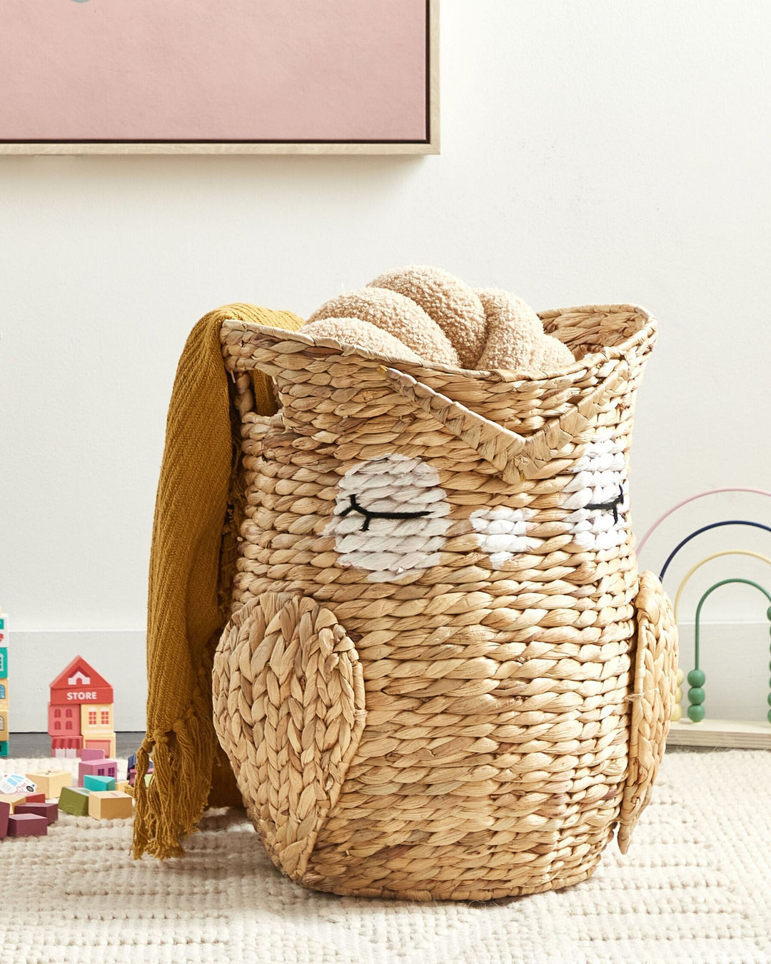 Water Hyacinth Owl Basket Light Barrie