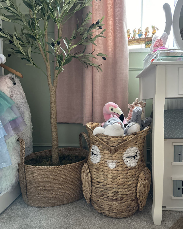 Water Hyacinth Owl Basket Light Barrie