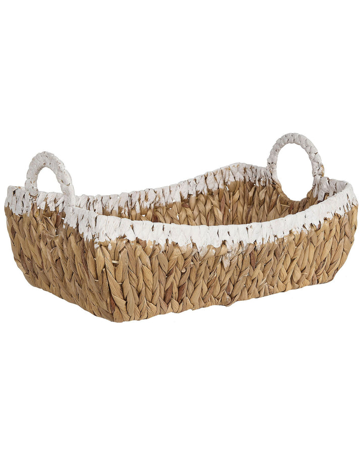 Set of 3 Water Hyacinth Baskets Light Campha