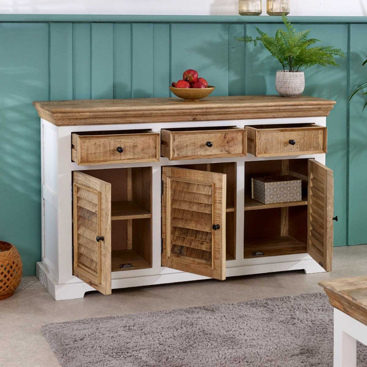 Alfie Wood Sideboard - 3 Drawers & 3 Doors