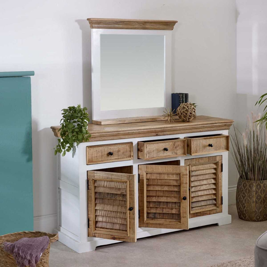 Alfie Wood Sideboard - 3 Drawers & 3 Doors