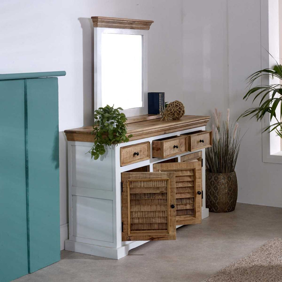 Alfie Wood Sideboard - 3 Drawers & 3 Doors