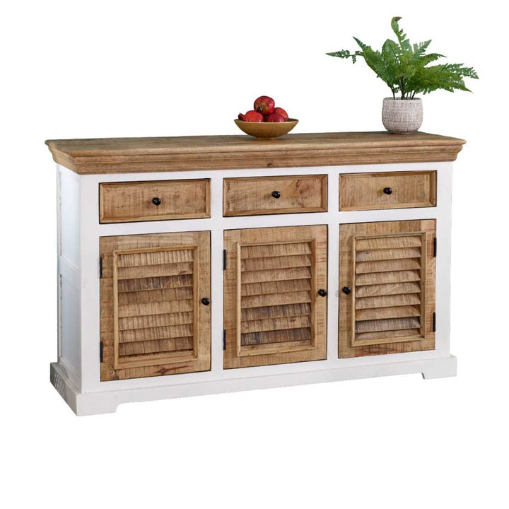 Alfie Wood Sideboard - 3 Drawers & 3 Doors