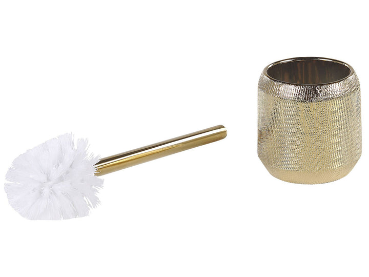 Ceramic 4-Piece Bathroom Accessories Set Gold Pinto