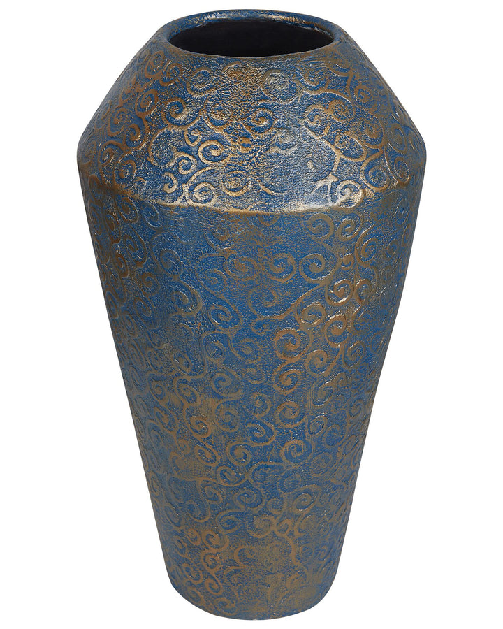 Ceramic Decorative Vase 51 cm Gold with Turquoise Massa