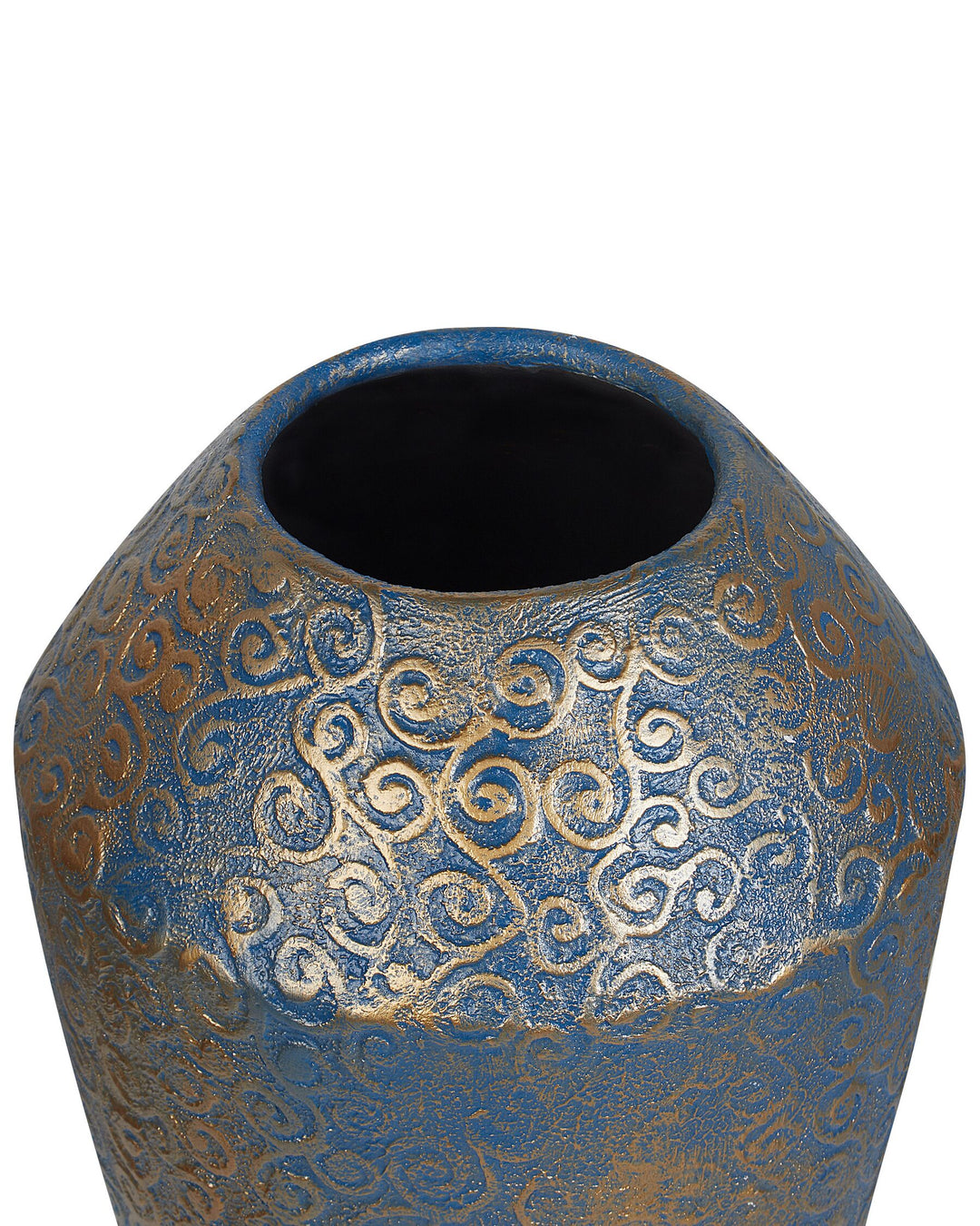 Ceramic Decorative Vase 51 cm Gold with Turquoise Massa