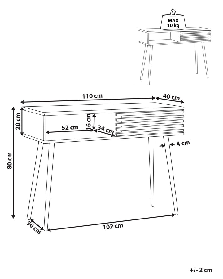 Console Table Dark Wood Perth