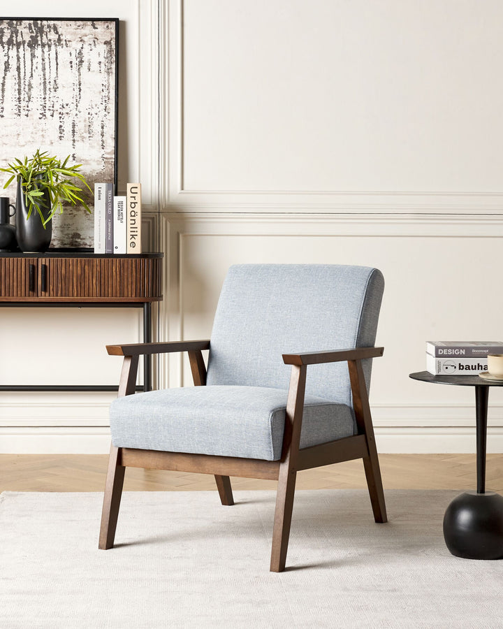 Console Table Dark Wood with Black Jose