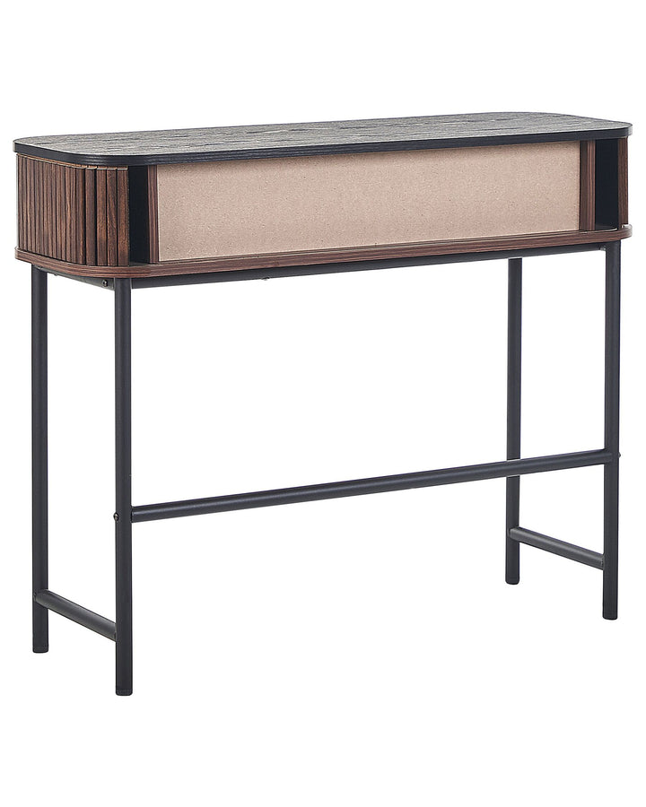 Console Table Dark Wood with Black Jose