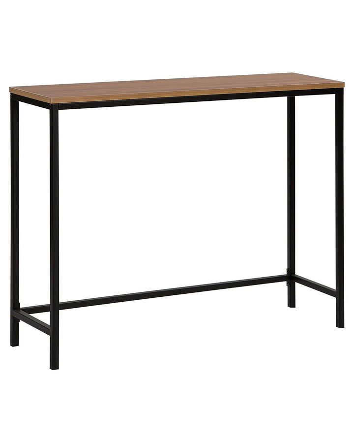 Console Table Dark Wood with Black Tulia