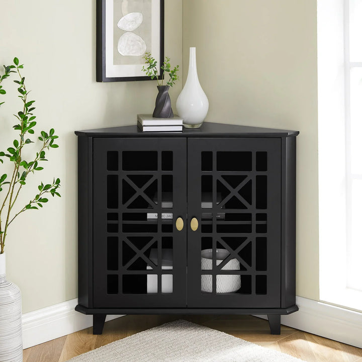 Corner Cabinet Black Madelyn