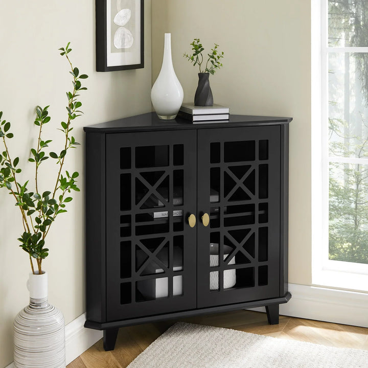 Corner Cabinet Black Madelyn