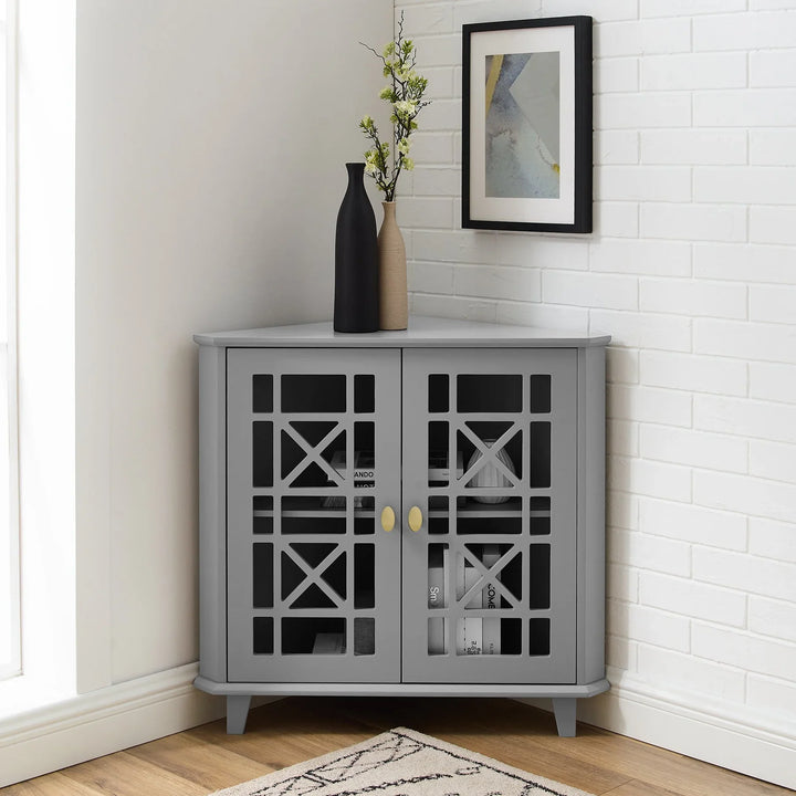 Corner Cabinet Grey Madelyn