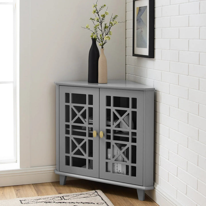 Corner Cabinet Grey Madelyn