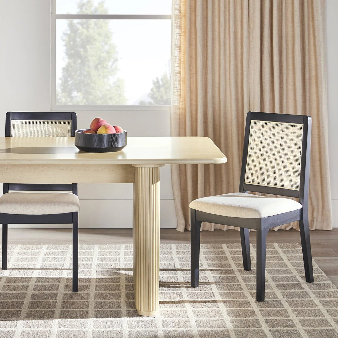 Dining Table with Reeded Base Birch Ahwahnee