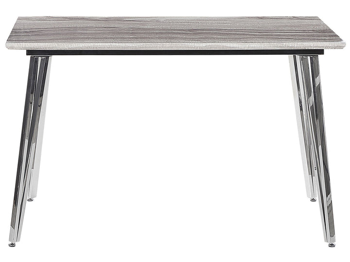 4 Seater Dining Table  Marble Effect with Silver Iriemi