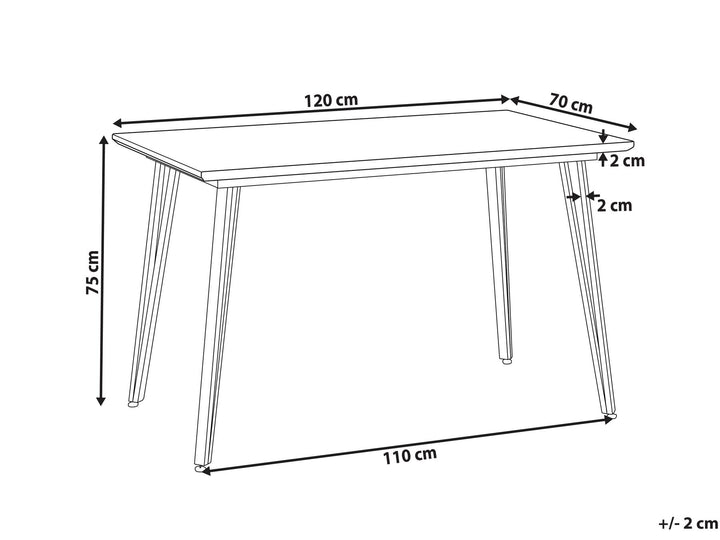 4 Seater Dining Table  Marble Effect with Silver Iriemi