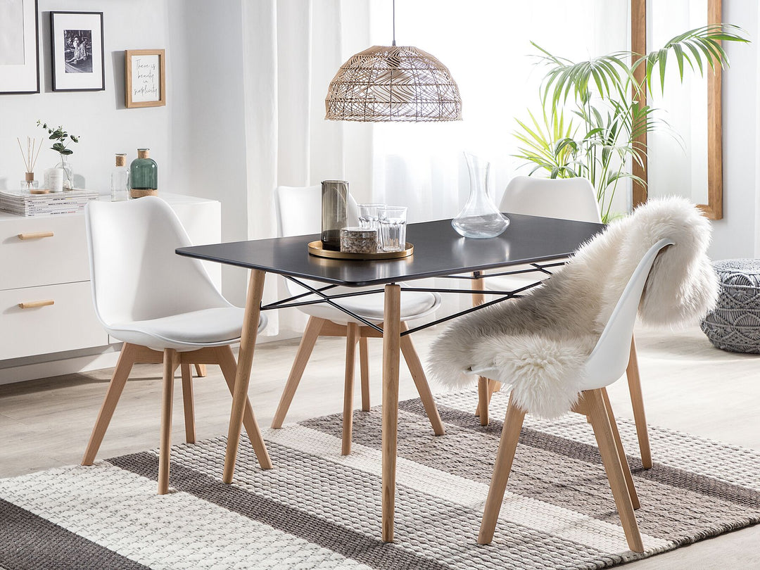 4 Seater Dining Table Black Celeste