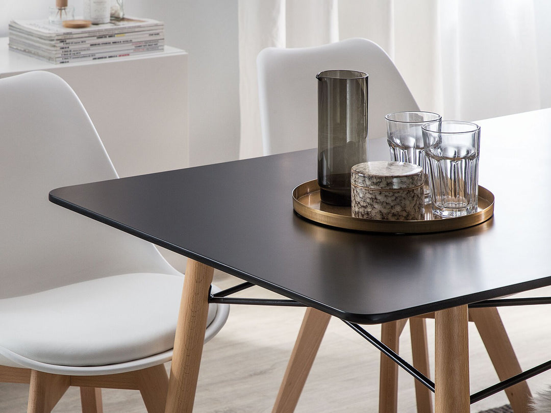 4 Seater Dining Table Black Celeste