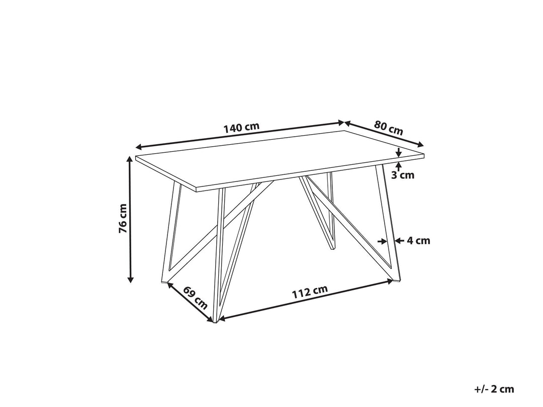 6 Seater Dining Table Black Tahquitz