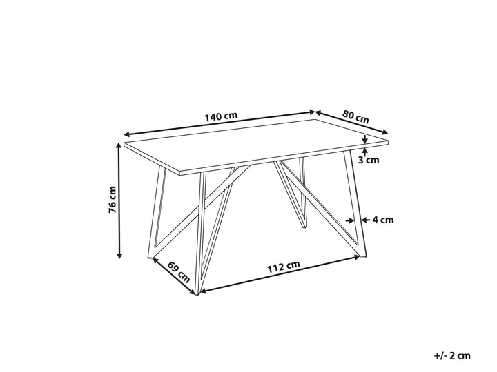 6 Seater Dining Table Black Tahquitz