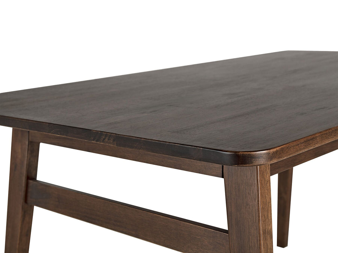 4 Seater Dining Table Dark Wood Tenaya