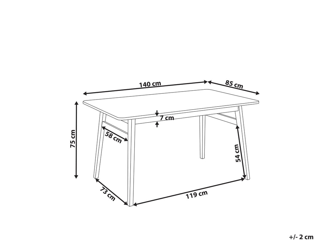 4 Seater Dining Table Dark Wood Tenaya