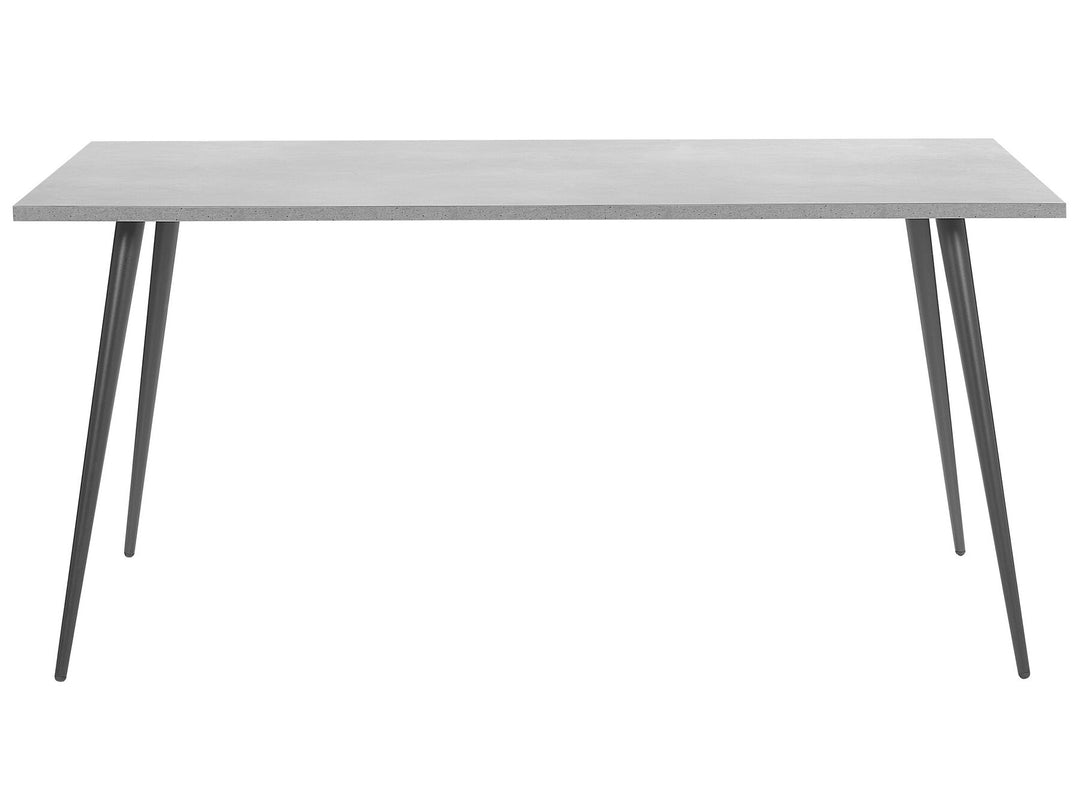 Dining Table 160 x 80 cm Concrete Effect with Black Antigua