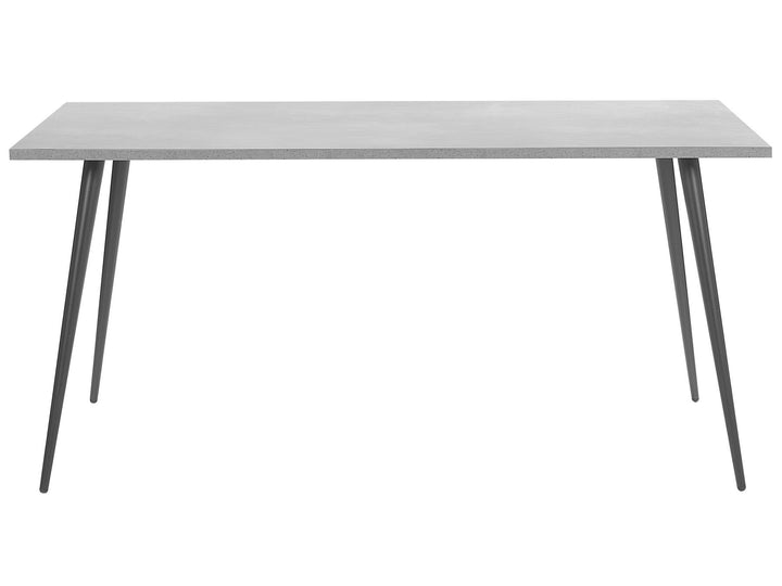 Dining Table 160 x 80 cm Concrete Effect with Black Antigua