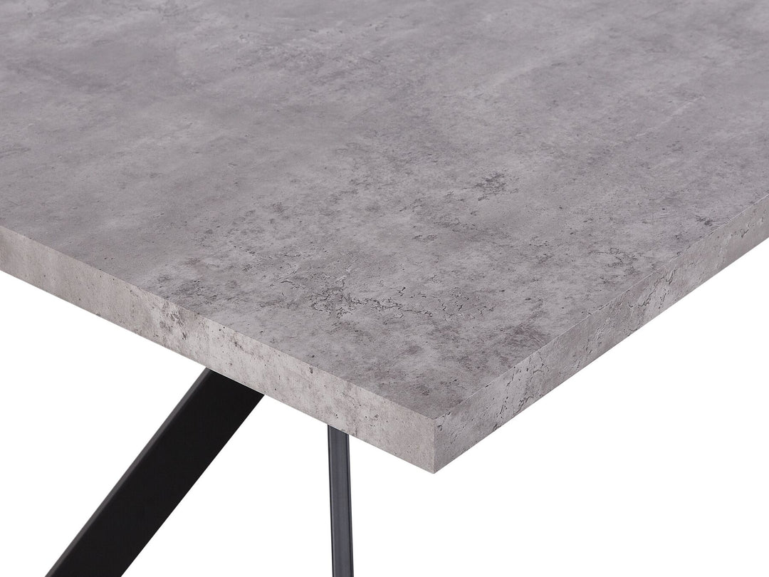 Dining Table 160 x 90 cm Concrete Effect Ludden