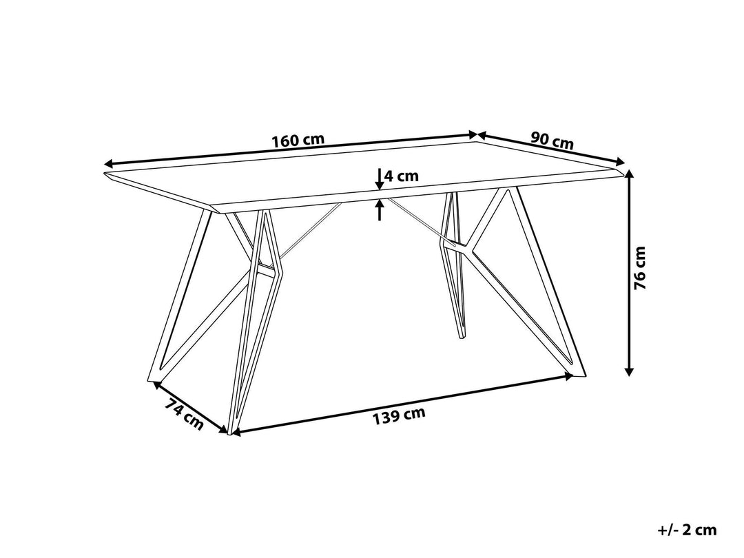 6 Seater Dining Table Light Wood Deerfiled