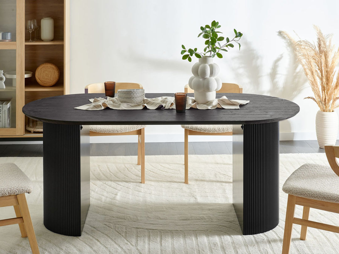 Dining Table 180 x 90 cm Black Xan