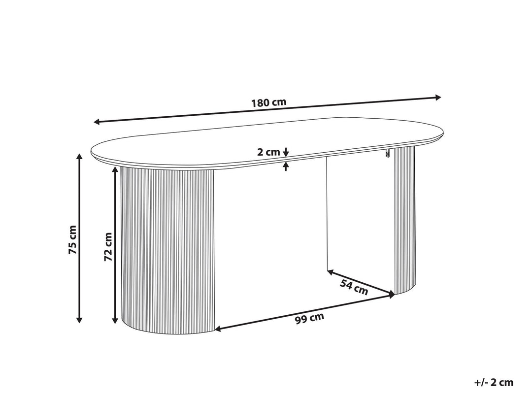 Dining Table 180 x 90 cm Black Xan