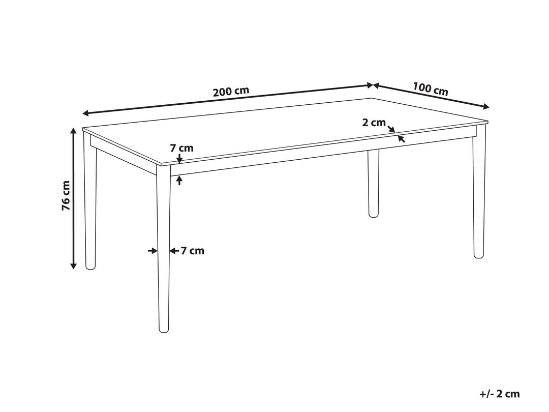 Dining Table Light Wood Aldena