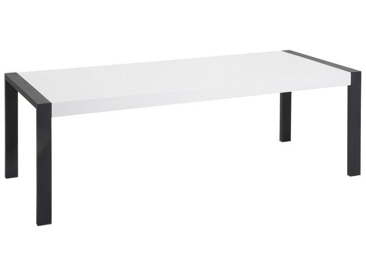 Dining Table 220 x 90 cm White with Black Arctic I