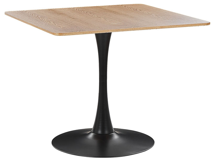 4 Seater Dining Table Light Wood with Black Brillion