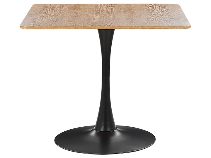 4 Seater Dining Table Light Wood with Black Brillion