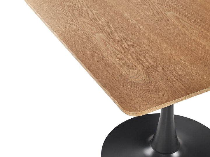 4 Seater Dining Table Light Wood with Black Brillion