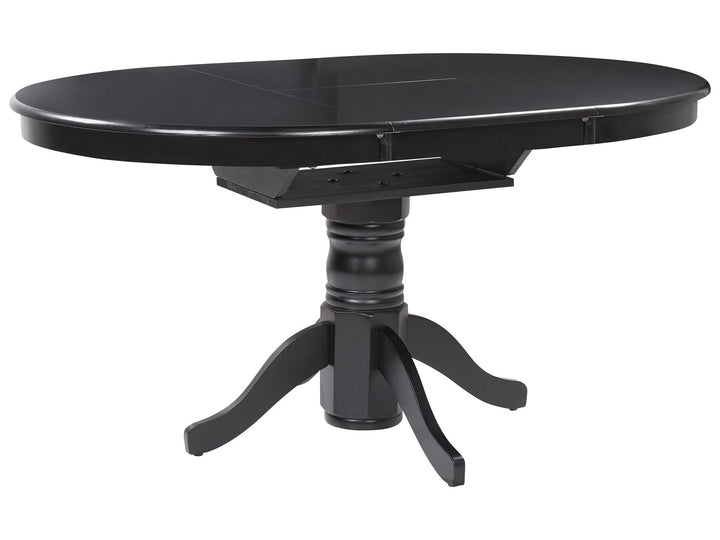 Extending Dining Table 106/150 x 106 cm Black Akron