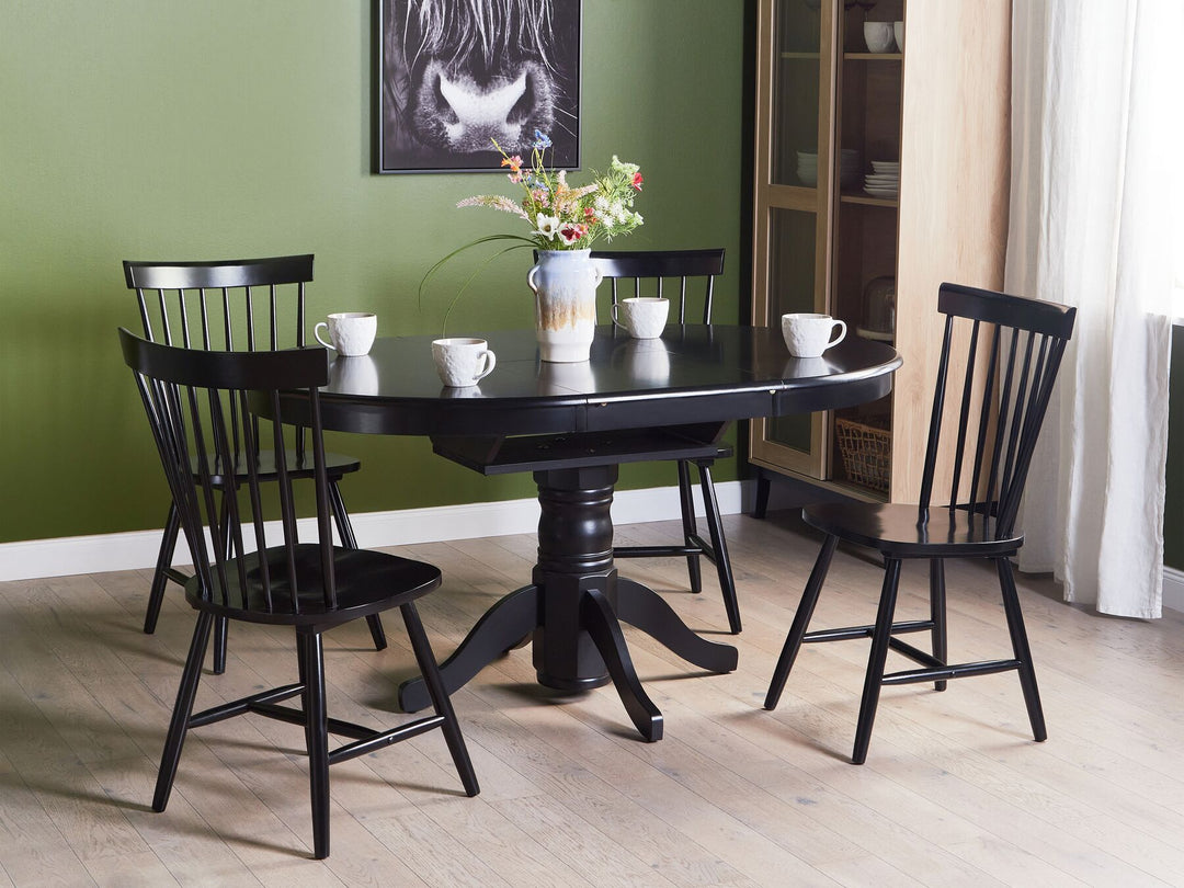 Extending 6 Seater Dining Table  Black Paola