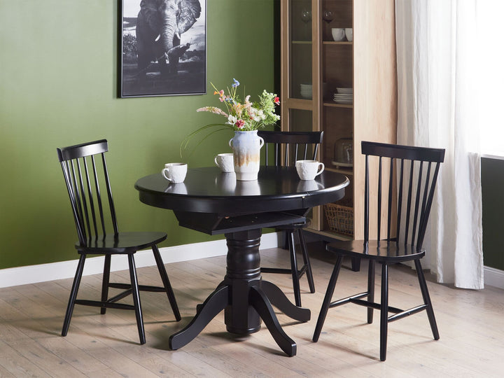 Extending 6 Seater Dining Table  Black Paola