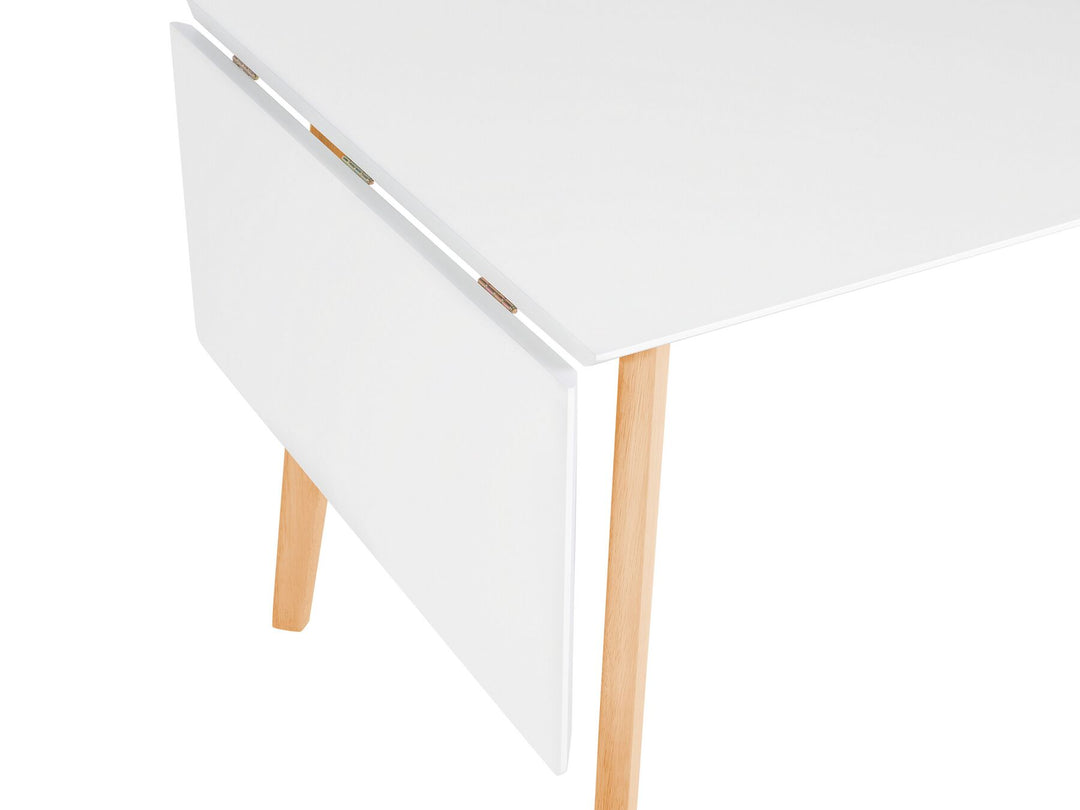 6 Seater  Extending Dining Table White Helme