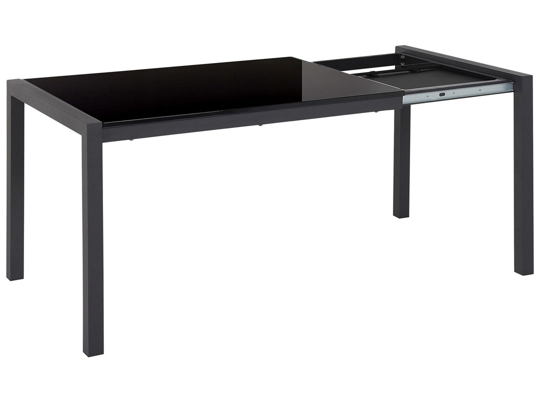 Extending Dining Table 120/160 x 80 cm Black Granada