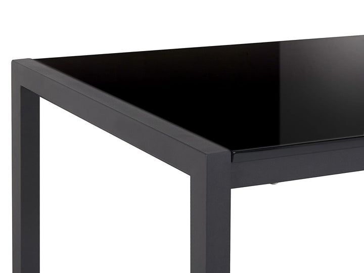 Extending Dining Table 120/160 x 80 cm Black Granada