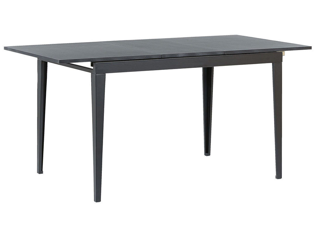 Extending Dining Table 120/160 x 80 cm Black Norley