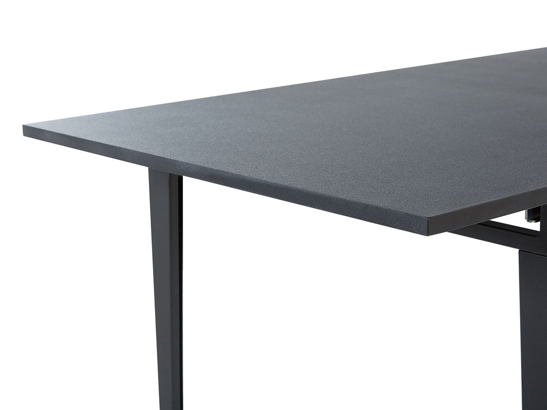 Extending Dining Table 120/160 x 80 cm Black Norley